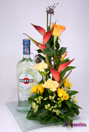 Virágposta - Ajándék virágtál Martinivel
