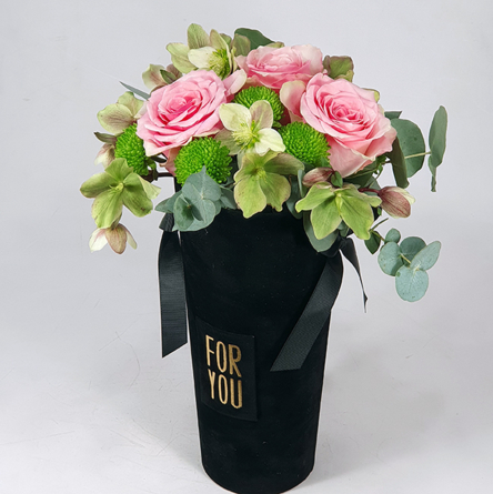 Virágposta - Neked adom - pink rózsákkal