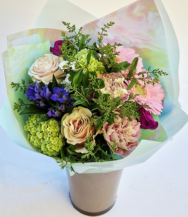 Virágposta - Szivárvány és csillogás - vidám és látványos csokor