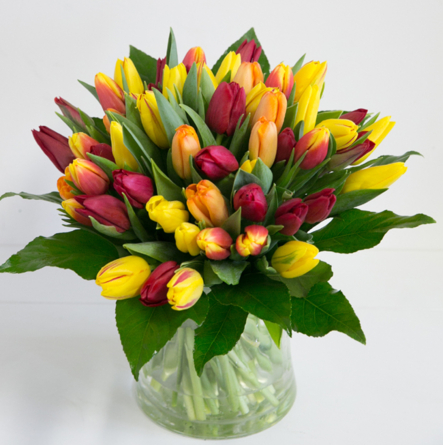 Virágposta - A napfény 50 árnyalata - tulipán csokor