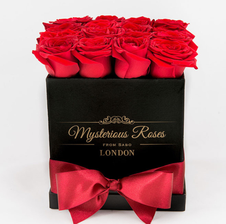 Virágposta - Vörös rózsák exkluzív dobozban 16 - 25 szál